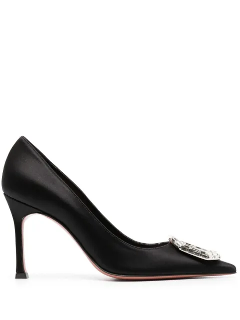 Amina Muaddi 90mm Camelia crystal pumps Black CAMELIAPUMP90