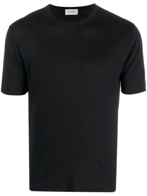 John Smedley crew-neck T-shirt Black LORCA
