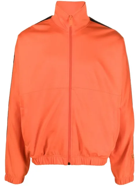 Heron Preston logo-tape zip-up track jacket Orange HMBD006C99JER0012200