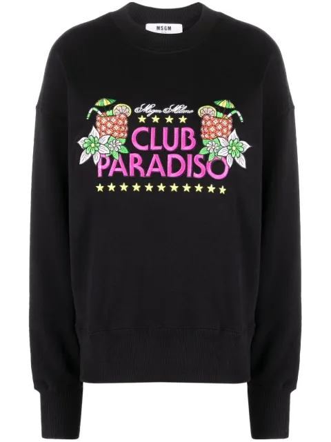 MSGM graphic-print sweatshirt Black 3441MDM16223700099