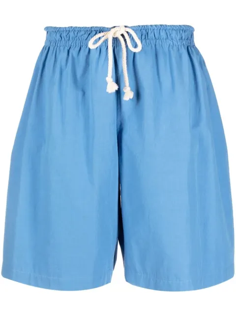 Jil Sander drawstring-waist cotton shorts Blue J40KA0120J45127