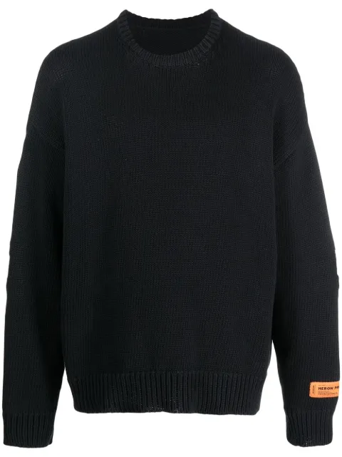 Heron Preston crew-neck intarsia jumper Black HMHE013S23KNI001