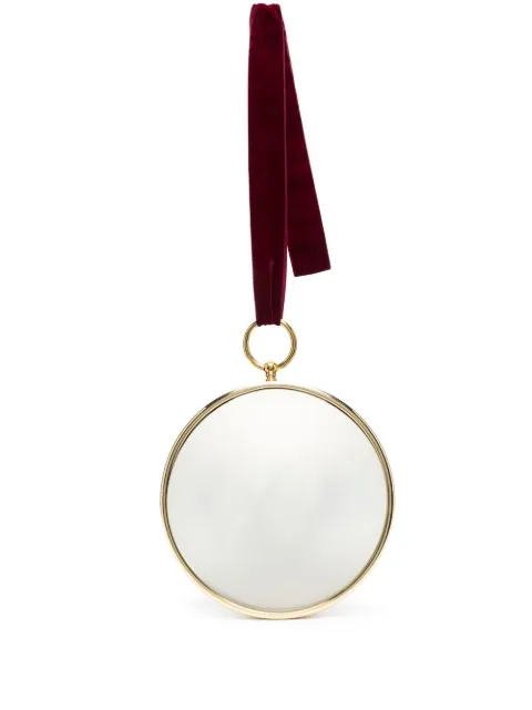 Fornasetti Magic velvet-ribbon convex mirror Gold C37X022