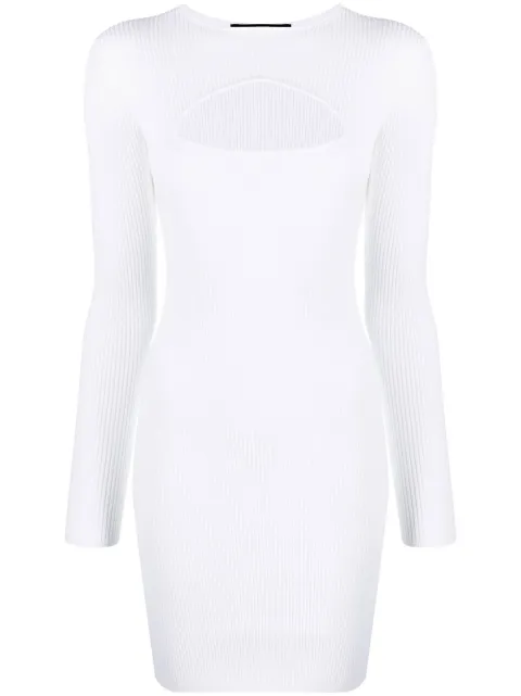 DSQUARED2 cut-out rib-knit minidress White S75CV0593S18171