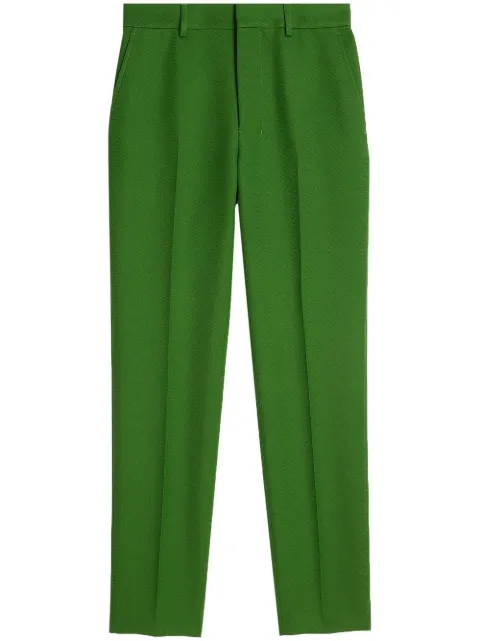AMI Paris virgin wool tapered trousers Green FTR004WV0004