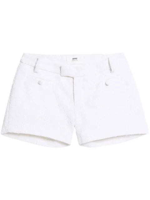 AMI Paris tweed tailored shorts White FSO103WV0001