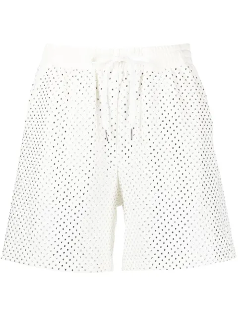 P.A.R.O.S.H. rhinestone-embellished shorts White D210553ACASH23