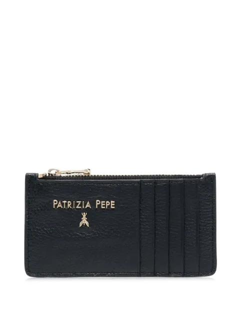 Patrizia Pepe logo-plaque zip-up purse Black CQ9105L001