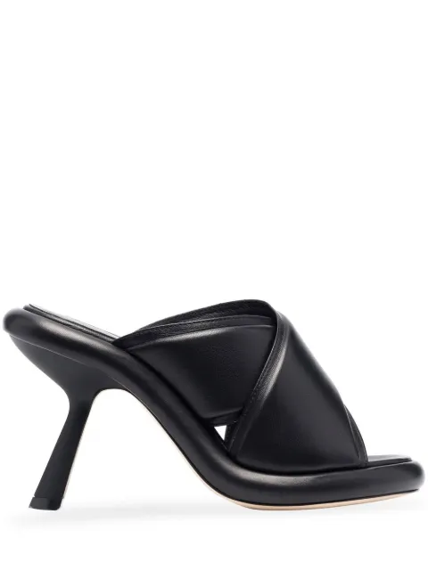 Vic Matie crossover-strap leather sandals Black 1C6950DC14C060101