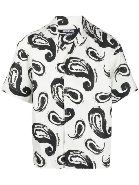 Jacquemus La Chemise Jean paisley-print shirt White 216SH2011050