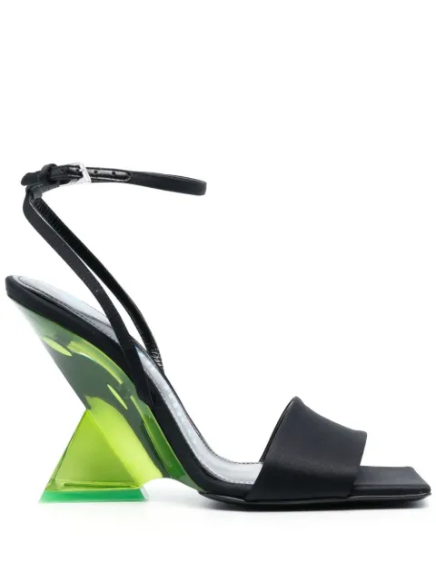 The Attico Cheope 105mm sandals Black 231WS513