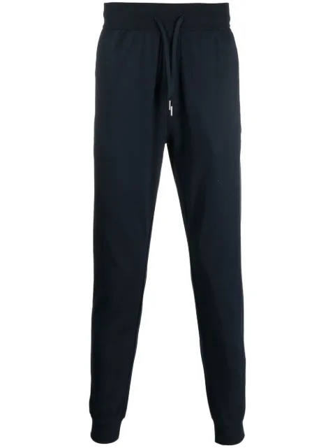 BOSS logo-print slim tapered track pants Blue 50485946