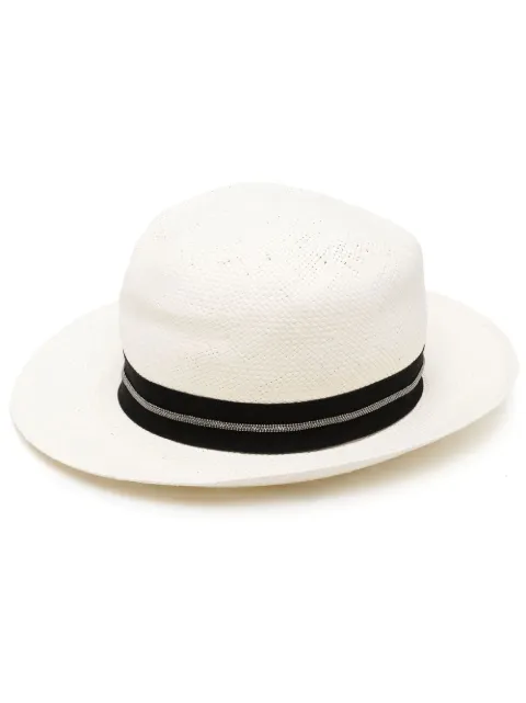 Fabiana Filippi interwoven fedora hat Neutrals SAD273A7570000H531