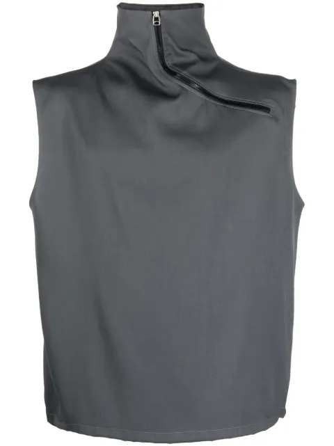 OAMC high-neck virgin-wool vest Grey 23E28OAU02LAN00574