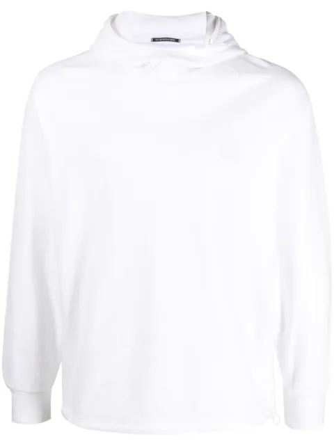 C.P. Company logo-patch long-sleeve hoodie White 14CMSS052A006452W