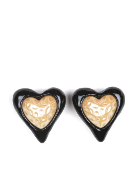 JULIETTA heart-shaped stud earrings Black J20022B