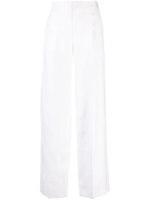 Chloé wide-leg linen trousers White CHC23SPA07036