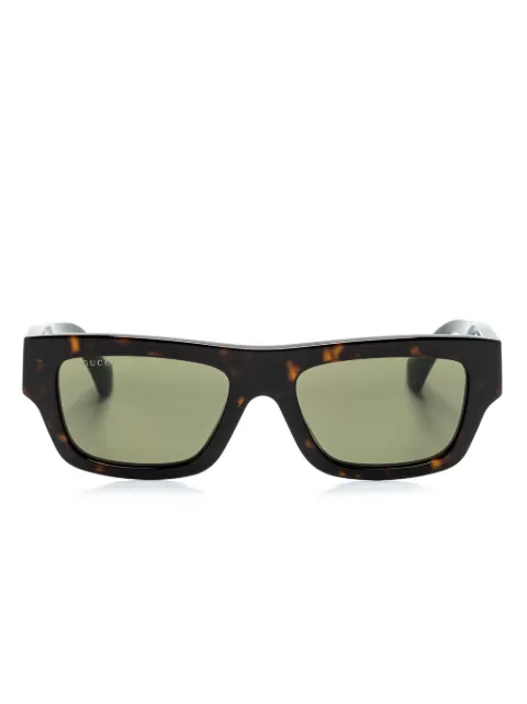 Gucci Eyewear rectangle-frame sunglasses Brown 733384J0740