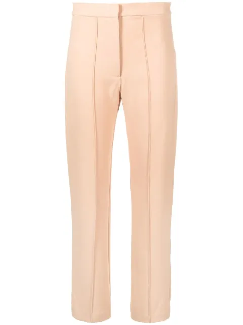 Alex Perry pleat-detail straight-leg trousers Neutrals P063