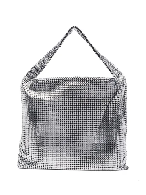 Rabanne Pixel metallic tote bag Silver 23PSS0261MET211