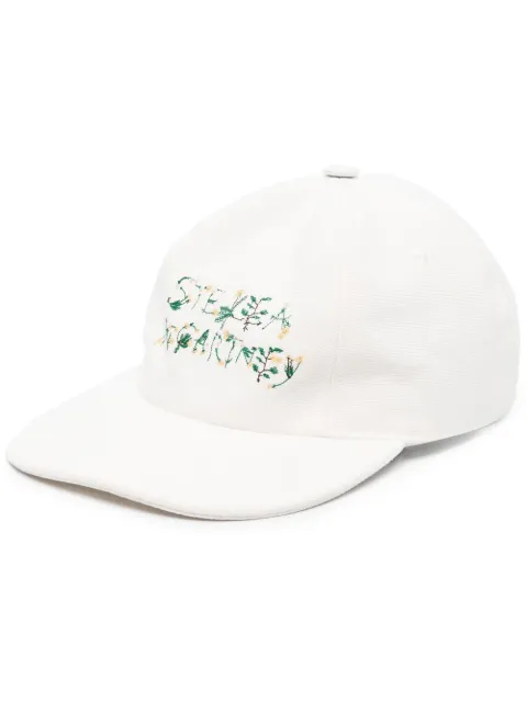 Stella McCartney floral logo-print cap White 570194WP0172