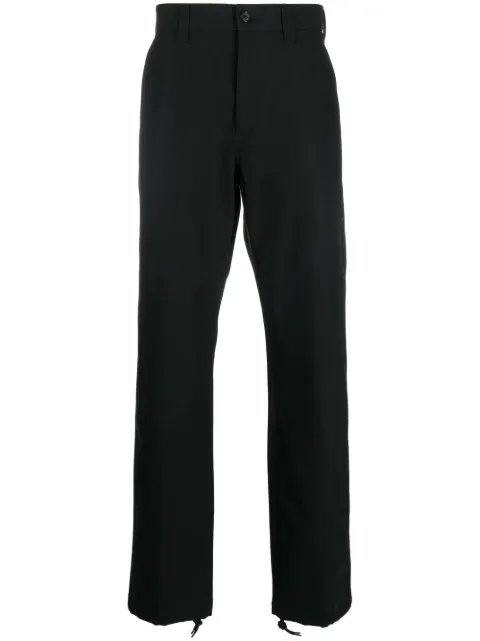 Alexander McQueen drawstring-hem cotton trousers Black 724285QUS03
