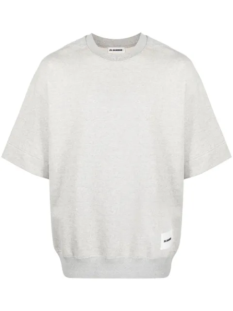 Jil Sander short-sleeve cotton sweatshirt Grey J47GC0110J20010