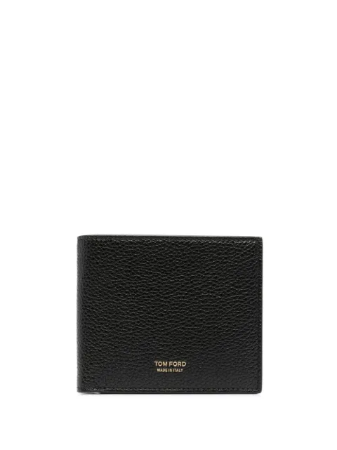 TOM FORD logo-stamp leather wallet Black Y0228LCL158G