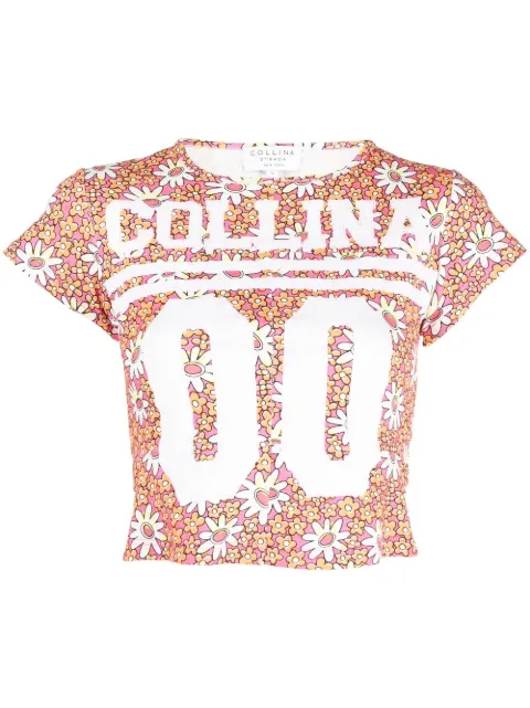 Collina Strada logo-print short-sleeve T-shirt Pink XX3236