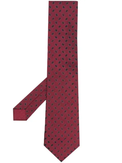 Hermès Pre-Owned 2000s geometric pattern silk neck tie Red RME180AG