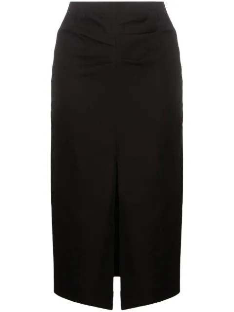 ISABEL MARANT box-pleat pencil skirt Black JU0035FAA1J20I