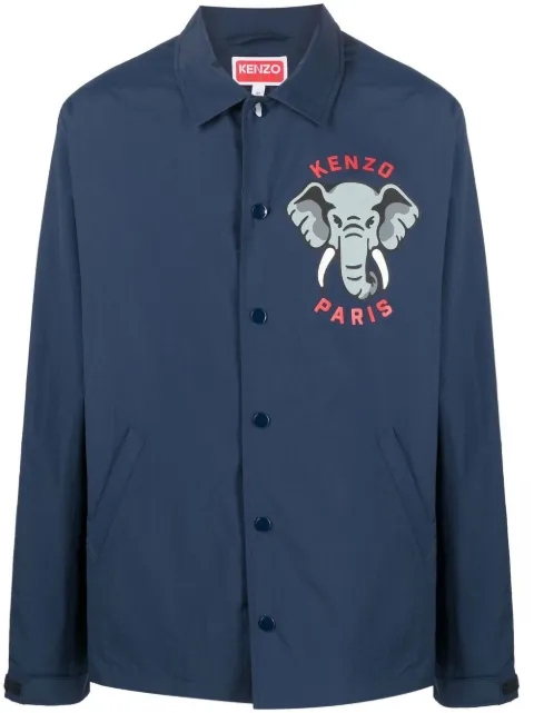 Kenzo Coach graphic-print jacket Blue FD55BL0619NC