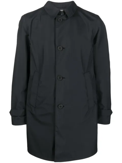 Herno single-breasted mid-length raincoat Black IM00061UL12592