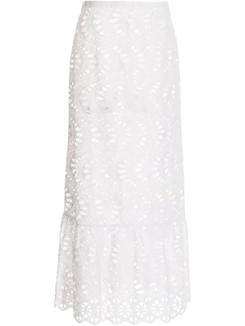 Giambattista Valli Macram maxi skirt White 23CPRVLE2B4423MAC1101