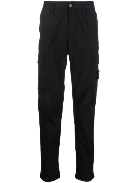 Stone Island logo-patch cargo pants Black L2S153100032S0A10