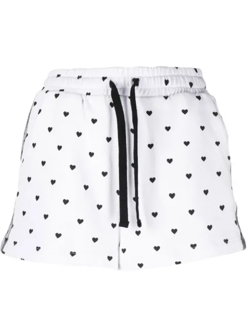 RED Valentino cotton heart-print shorts White RMD03G6QS
