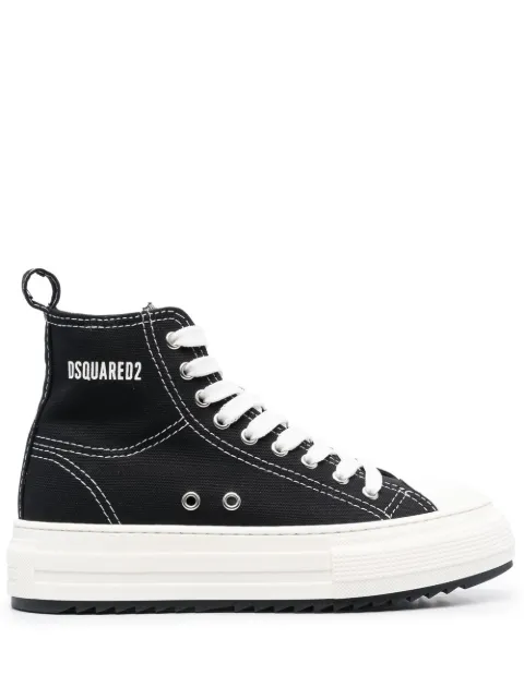 DSQUARED2 platform-sole high-top sneakers Black SNW023125406362