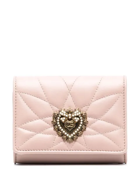 Dolce & Gabbana small Devotion logo-plaque wallet Pink BI1269AV967