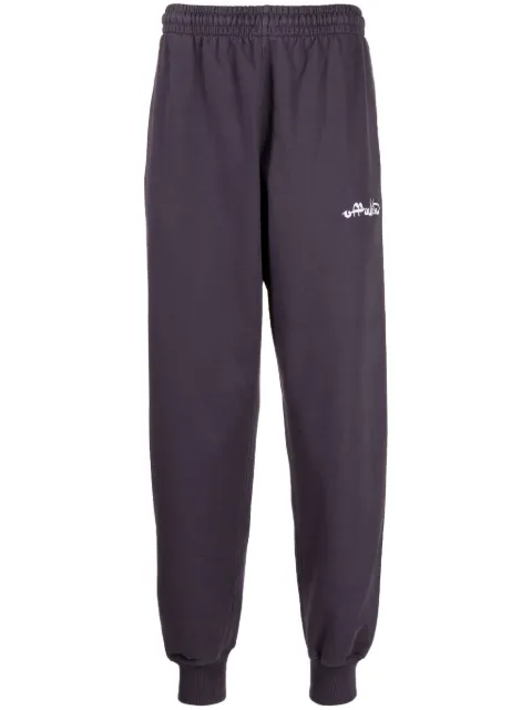 Off-White embroidered-logo track pants Purple OMCH033F22FLE0013501