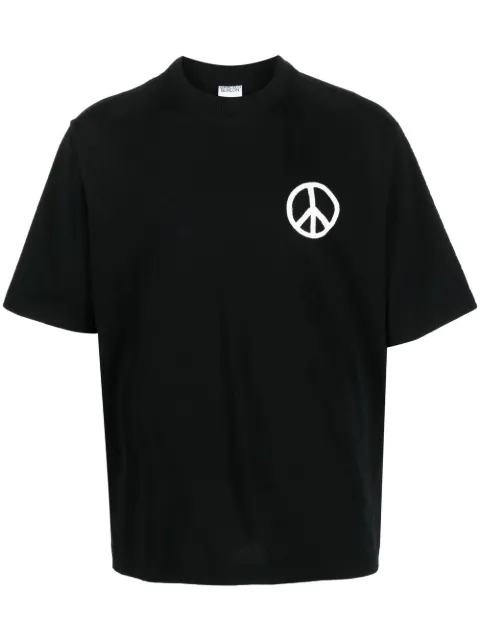 COUNTY OF MILAN peace-logo short-sleeve T-shirt Black CMAA054S23JER007