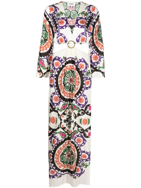 Ba&Sh cut-out floral-print long dress Neutrals 1E23FALV