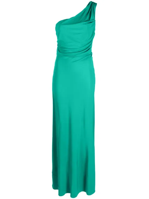 Alberta Ferretti one-shoulder cut-out maxi dress Green AEF231U04171621