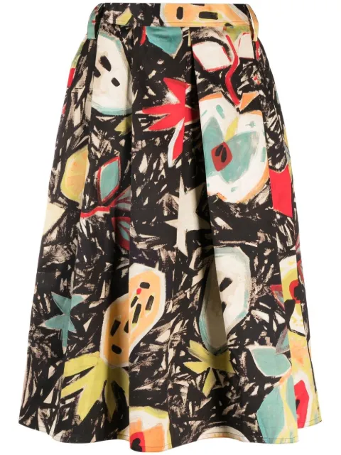 Sofie D'hoore Selena fruit-print midi skirt Black S23SELENACOLL01