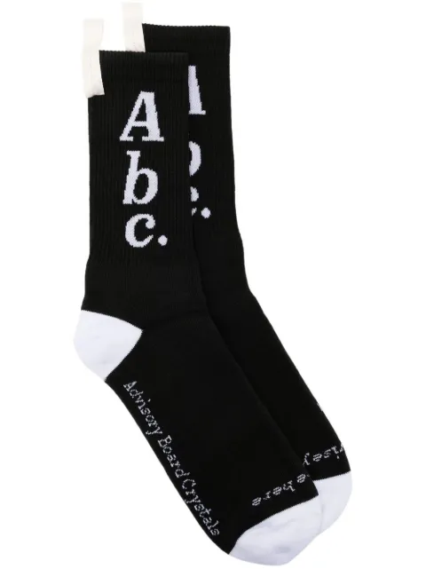 Advisory Board Crystals logo-print cotton-blend socks Black ABC123S100