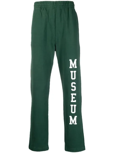 Museum Of Peace & Quiet logo-print cotton pants Green MOPQFA2211VARSITY
