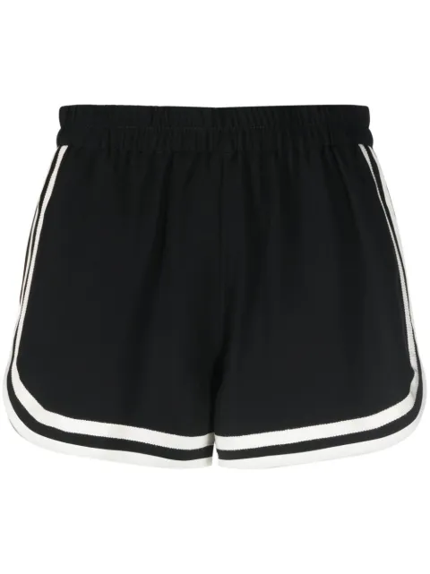 RED Valentino ribbon-trim mini shorts Black RRFI500W7
