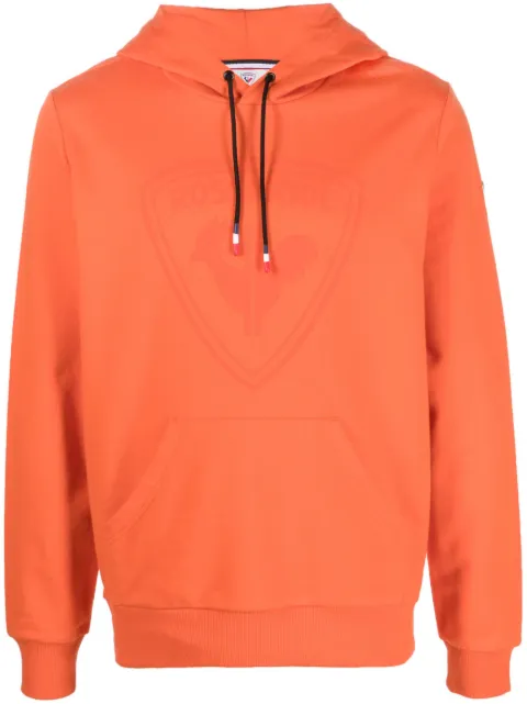 Rossignol logo-print cotton hoodie Orange RLKMS09