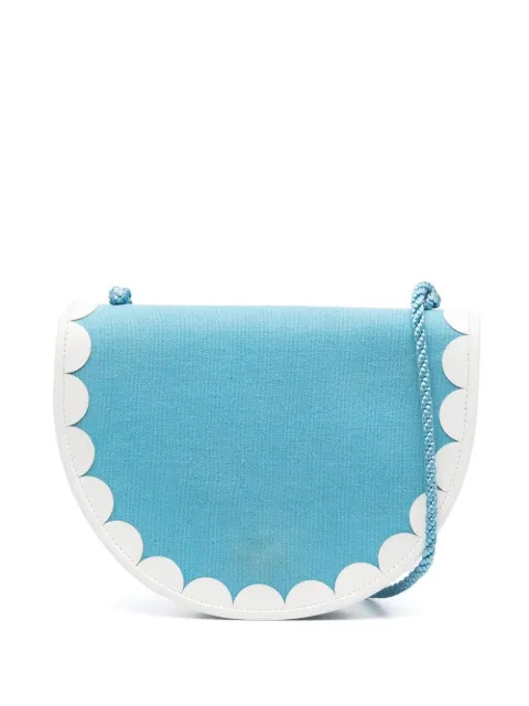Saint Laurent Pre-Owned 1980s scallop-edge crossbody bag White YVES600M