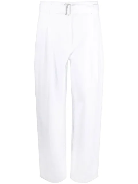Philosophy Di Lorenzo Serafini belted cotton gabardine trousers White A03210731