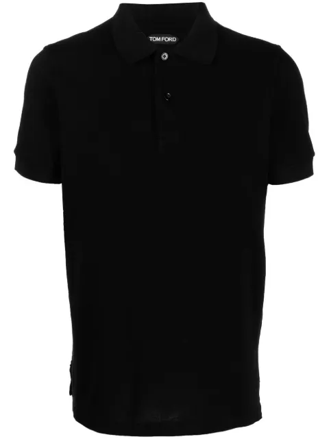 TOM FORD short-sleeved cotton polo shirt Black JPS002